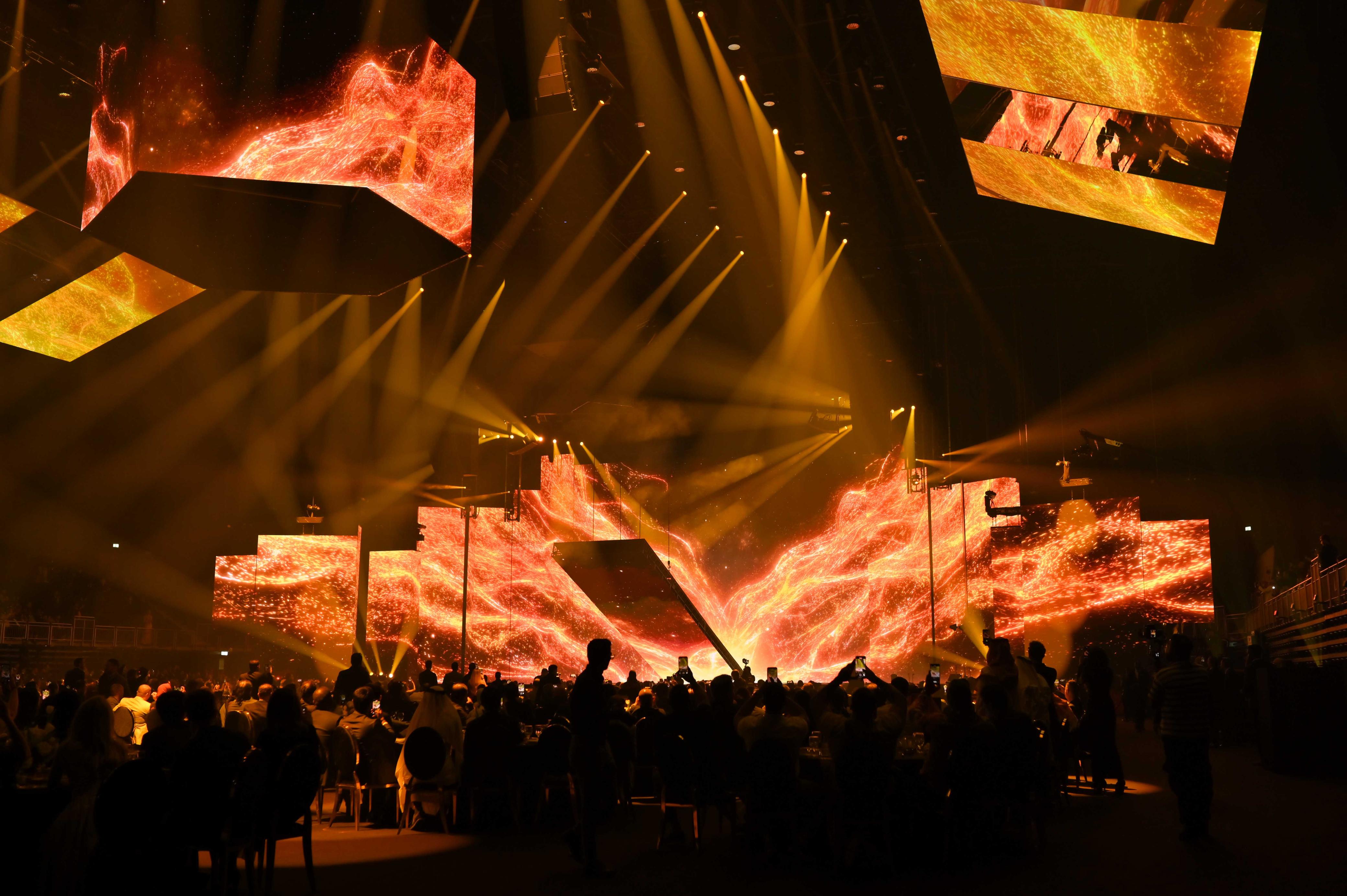 Immersive fire stage and LED environment