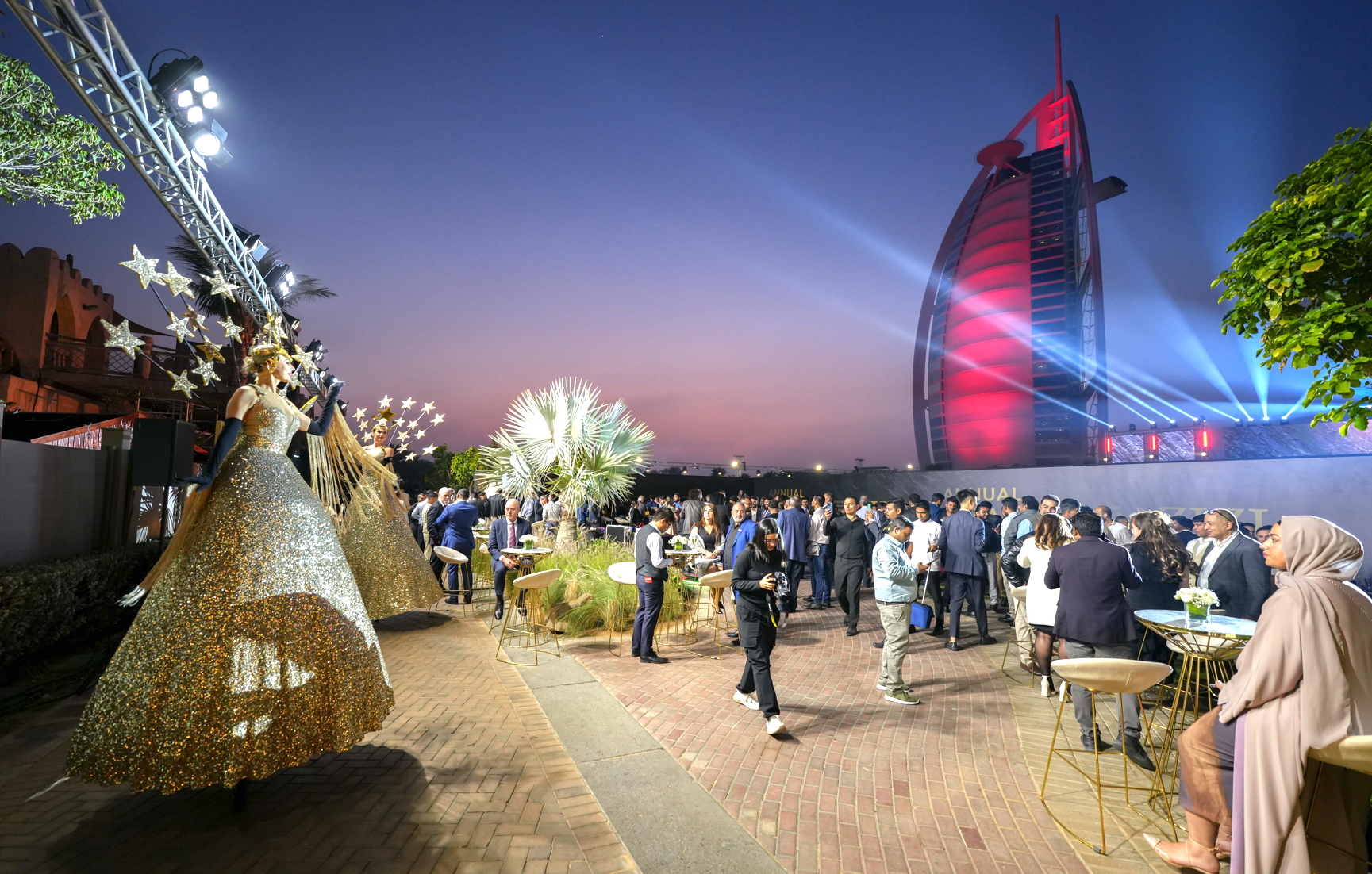 Outdoor gala at Burj Al Arab